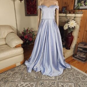 STUNNING Clarisse Slate Purple Satin Gown – NWT 